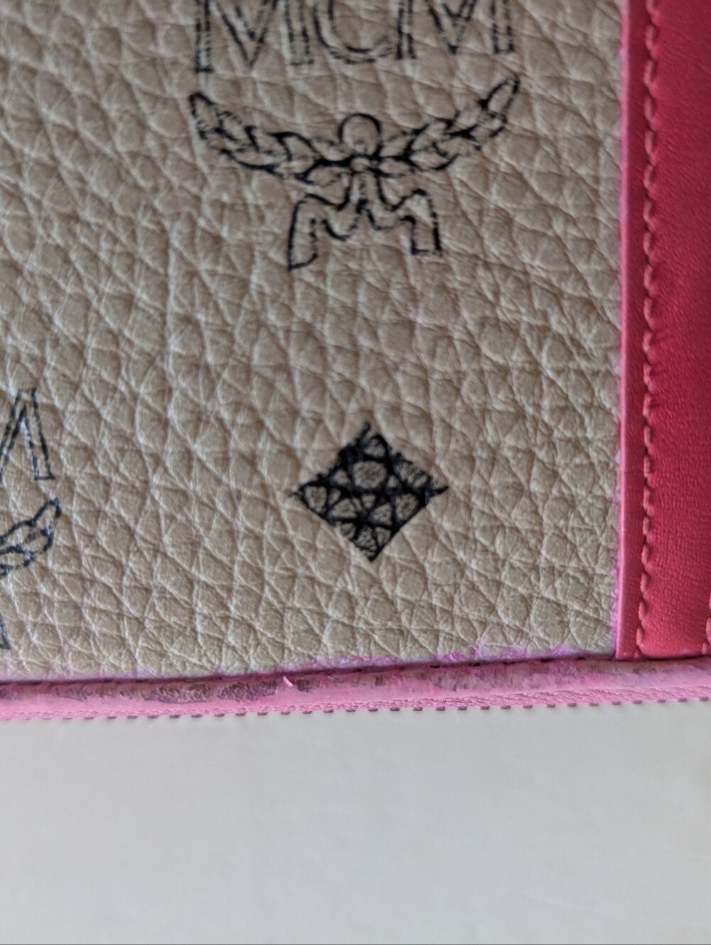 MCM Pink and Tan Zip-Around Wallet with Gold Accents! - Picture 3 of 8